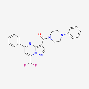 molecular formula C24H21F2N5O B4081269 7-(difluoromethyl)-5-phenyl-3-[(4-phenyl-1-piperazinyl)carbonyl]pyrazolo[1,5-a]pyrimidine 