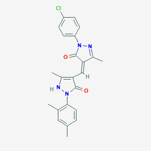 4-{[1-(4-chlorophenyl)-5-hydroxy-3-methyl-1H-pyrazol-4-yl]methylene}-2-(2,4-dimethylphenyl)-5-methyl-2,4-dihydro-3H-pyrazol-3-one