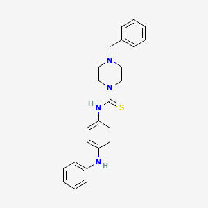 molecular formula C24H26N4S B4081290 N-(4-anilinophenyl)-4-benzyl-1-piperazinecarbothioamide 