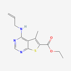 molecular formula C13H15N3O2S B4081327 ethyl 4-(allylamino)-5-methylthieno[2,3-d]pyrimidine-6-carboxylate 
