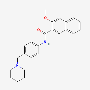molecular formula C24H26N2O2 B4081330 3-methoxy-N-[4-(1-piperidinylmethyl)phenyl]-2-naphthamide 