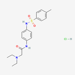 molecular formula C19H26ClN3O3S B4081336 N~2~,N~2~-diethyl-N~1~-(4-{[(4-methylphenyl)sulfonyl]amino}phenyl)glycinamide hydrochloride 