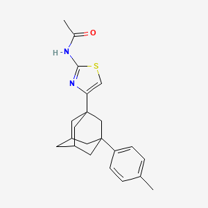 molecular formula C22H26N2OS B4081338 N-{4-[3-(4-methylphenyl)-1-adamantyl]-1,3-thiazol-2-yl}acetamide 