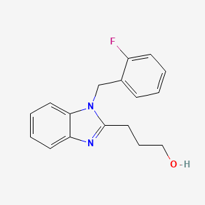 molecular formula C17H17FN2O B4081341 3-[1-(2-fluorobenzyl)-1H-benzimidazol-2-yl]-1-propanol 