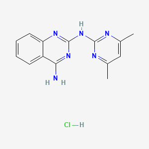 molecular formula C14H15ClN6 B4081389 N~2~-(4,6-dimethyl-2-pyrimidinyl)-2,4-quinazolinediamine hydrochloride 