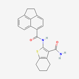 molecular formula C22H20N2O2S B4081395 2-[(1,2-dihydro-5-acenaphthylenylcarbonyl)amino]-4,5,6,7-tetrahydro-1-benzothiophene-3-carboxamide 