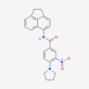 molecular formula C23H21N3O3 B4081402 N-(1,2-dihydro-5-acenaphthylenyl)-3-nitro-4-(1-pyrrolidinyl)benzamide 