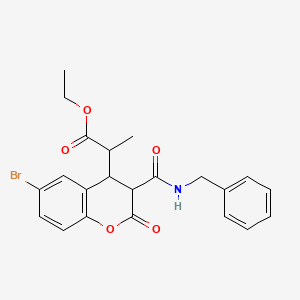 ethyl 2-{3-[(benzylamino)carbonyl]-6-bromo-2-oxo-3,4-dihydro-2H-chromen-4-yl}propanoate