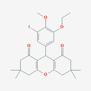 molecular formula C26H31IO5 B408147 9-(3-ethoxy-5-iodo-4-methoxyphenyl)-3,3,6,6-tetramethyl-3,4,5,6,7,9-hexahydro-1H-xanthene-1,8(2H)-dione 