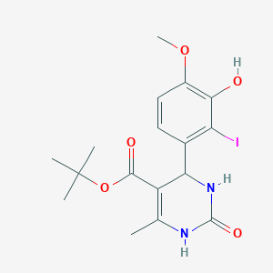 molecular formula C17H21IN2O5 B4081477 tert-butyl 4-(3-hydroxy-2-iodo-4-methoxyphenyl)-6-methyl-2-oxo-1,2,3,4-tetrahydro-5-pyrimidinecarboxylate 