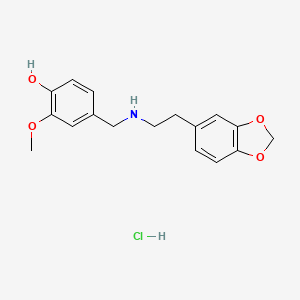 molecular formula C17H20ClNO4 B4081489 4-({[2-(1,3-benzodioxol-5-yl)ethyl]amino}methyl)-2-methoxyphenol hydrochloride 