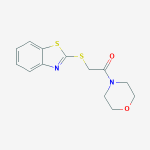 molecular formula C13H14N2O2S2 B408153 2-(1,3-Benzothiazol-2-ylsulfanyl)-1-(morpholin-4-yl)ethanone CAS No. 19967-34-1