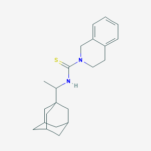 molecular formula C22H30N2S B4081535 N-[1-(1-adamantyl)ethyl]-3,4-dihydro-2(1H)-isoquinolinecarbothioamide 