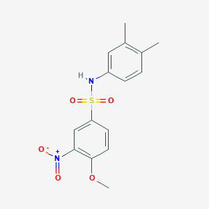 molecular formula C15H16N2O5S B4081547 N-(3,4-dimethylphenyl)-4-methoxy-3-nitrobenzenesulfonamide 