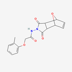molecular formula C17H16N2O5 B4081551 N-(3,5-dioxo-10-oxa-4-azatricyclo[5.2.1.0~2,6~]dec-8-en-4-yl)-2-(2-methylphenoxy)acetamide 