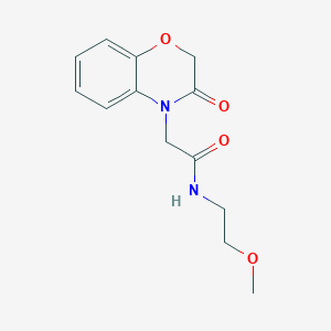 molecular formula C13H16N2O4 B4081557 N-(2-methoxyethyl)-2-(3-oxo-2,3-dihydro-4H-1,4-benzoxazin-4-yl)acetamide 