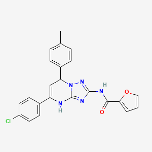 molecular formula C23H18ClN5O2 B4081586 N-[5-(4-chlorophenyl)-7-(4-methylphenyl)-4,7-dihydro[1,2,4]triazolo[1,5-a]pyrimidin-2-yl]-2-furamide 