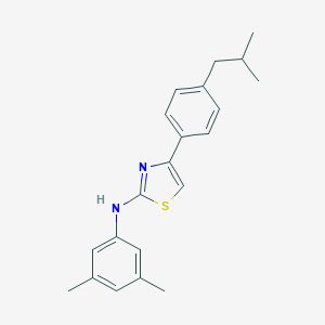 molecular formula C21H24N2S B408159 N-(3,5-dimethylphenyl)-4-[4-(2-methylpropyl)phenyl]-1,3-thiazol-2-amine 
