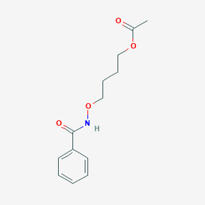 molecular formula C13H17NO4 B040816 4-Benzamidooxybutyl acetate CAS No. 124617-84-1