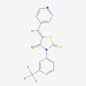 molecular formula C16H9F3N2OS2 B408160 5-(4-Pyridinylmethylene)-2-thioxo-3-[3-(trifluoromethyl)phenyl]-1,3-thiazolidin-4-one CAS No. 312616-12-9