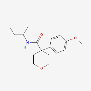 molecular formula C17H25NO3 B4081603 N-(sec-butyl)-4-(4-methoxyphenyl)tetrahydro-2H-pyran-4-carboxamide 