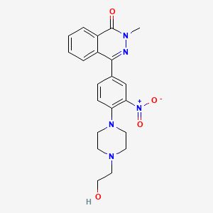 molecular formula C21H23N5O4 B4081644 4-{4-[4-(2-hydroxyethyl)-1-piperazinyl]-3-nitrophenyl}-2-methyl-1(2H)-phthalazinone 