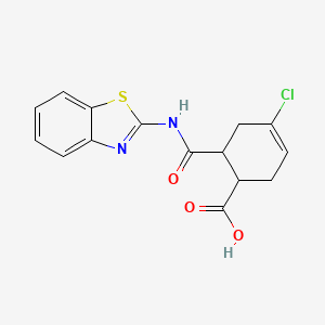 molecular formula C15H13ClN2O3S B4081657 6-[(1,3-benzothiazol-2-ylamino)carbonyl]-4-chloro-3-cyclohexene-1-carboxylic acid 