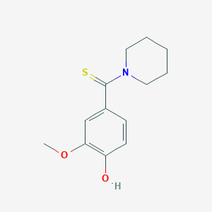 molecular formula C13H17NO2S B408168 (4-Hydroxy-3-methoxy-phenyl)-piperidin-1-yl-methanethione 