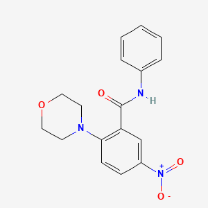 molecular formula C17H17N3O4 B4081698 2-(4-morpholinyl)-5-nitro-N-phenylbenzamide 