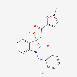 molecular formula C22H18ClNO4 B4081700 1-(2-chlorobenzyl)-3-hydroxy-3-[2-(5-methyl-2-furyl)-2-oxoethyl]-1,3-dihydro-2H-indol-2-one 