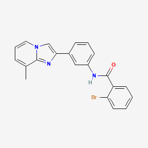 molecular formula C21H16BrN3O B4081765 2-bromo-N-[3-(8-methylimidazo[1,2-a]pyridin-2-yl)phenyl]benzamide 