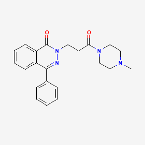 molecular formula C22H24N4O2 B4081782 2-[3-(4-methyl-1-piperazinyl)-3-oxopropyl]-4-phenyl-1(2H)-phthalazinone 
