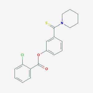 3-(1-Piperidinylcarbothioyl)phenyl 2-chlorobenzoate