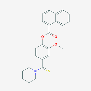 2-Methoxy-4-(1-piperidinylcarbothioyl)phenyl 1-naphthoate