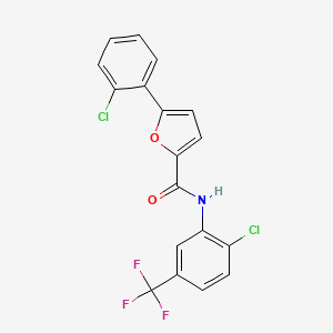 molecular formula C18H10Cl2F3NO2 B4081816 5-(2-chlorophenyl)-N-[2-chloro-5-(trifluoromethyl)phenyl]-2-furamide 