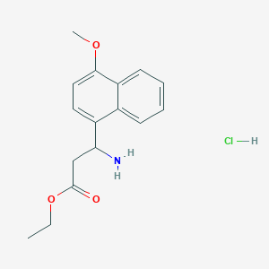 molecular formula C16H20ClNO3 B4081862 ethyl 3-amino-3-(4-methoxy-1-naphthyl)propanoate hydrochloride 