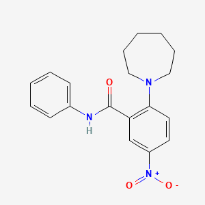 molecular formula C19H21N3O3 B4081893 2-(1-azepanyl)-5-nitro-N-phenylbenzamide 