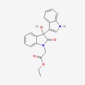 molecular formula C20H18N2O4 B4081898 ethyl (3-hydroxy-2-oxo-2,3-dihydro-1H,1'H-3,3'-biindol-1-yl)acetate 
