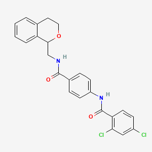 molecular formula C24H20Cl2N2O3 B4081926 2,4-dichloro-N-(4-{[(3,4-dihydro-1H-isochromen-1-ylmethyl)amino]carbonyl}phenyl)benzamide 