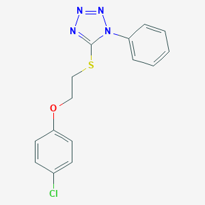 molecular formula C15H13ClN4OS B408194 5-[2-(4-Chloro-phenoxy)-ethylsulfanyl]-1-phenyl-1H-tetrazole 