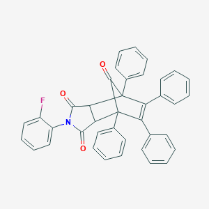 molecular formula C39H26FNO3 B408195 4-(2-Fluorophenyl)-1,7,8,9-tetraphenyl-4-azatricyclo[5.2.1.0~2,6~]dec-8-ene-3,5,10-trione 