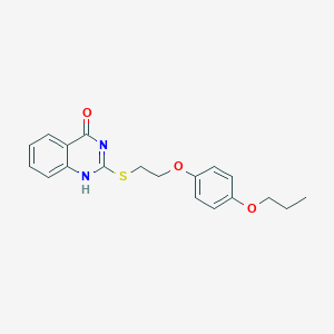 molecular formula C19H20N2O3S B408196 2-[2-(4-propoxyphenoxy)ethylsulfanyl]-1H-quinazolin-4-one 