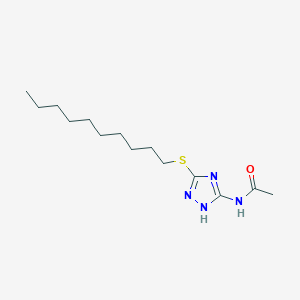 molecular formula C14H26N4OS B408198 N-(3-decylsulfanyl-1H-1,2,4-triazol-5-yl)acetamide 