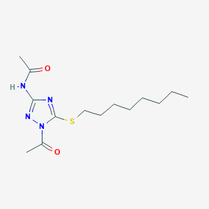 molecular formula C14H24N4O2S B408199 N-(1-acetyl-5-octylsulfanyl-1,2,4-triazol-3-yl)acetamide 
