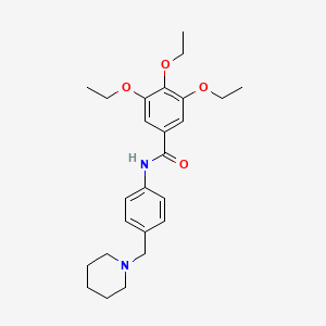3,4,5-triethoxy-N-[4-(1-piperidinylmethyl)phenyl]benzamide