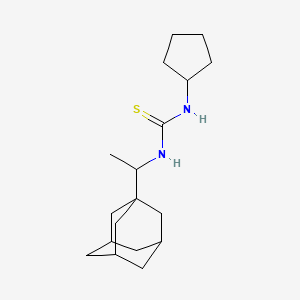 molecular formula C18H30N2S B4082010 N-[1-(1-adamantyl)ethyl]-N'-cyclopentylthiourea 