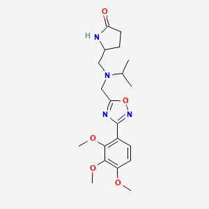 molecular formula C20H28N4O5 B4082031 5-[(isopropyl{[3-(2,3,4-trimethoxyphenyl)-1,2,4-oxadiazol-5-yl]methyl}amino)methyl]-2-pyrrolidinone 