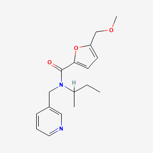 molecular formula C17H22N2O3 B4082044 N-(sec-butyl)-5-(methoxymethyl)-N-(pyridin-3-ylmethyl)-2-furamide 