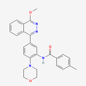 molecular formula C27H26N4O3 B4082067 N-[5-(4-methoxy-1-phthalazinyl)-2-(4-morpholinyl)phenyl]-4-methylbenzamide 