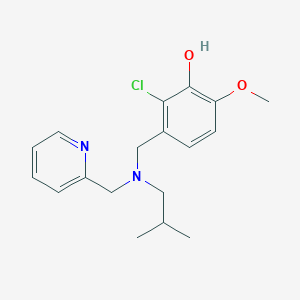 molecular formula C18H23ClN2O2 B4082091 2-chloro-3-{[isobutyl(pyridin-2-ylmethyl)amino]methyl}-6-methoxyphenol 